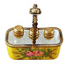 Yellow Basket Limoges Box for Elegant Collectors Porcelain Limoges perfume French Trinket Box