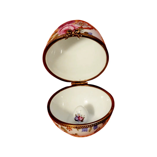 Yellow Rose Treasure for Collectors Porcelain Limoges Egg Limoges Boxes traditional French Trinket Box