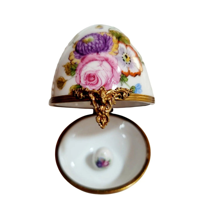 Yellow Rose Treasure for Collectors Porcelain Limoges Egg Limoges Boxes traditional French Trinket Box