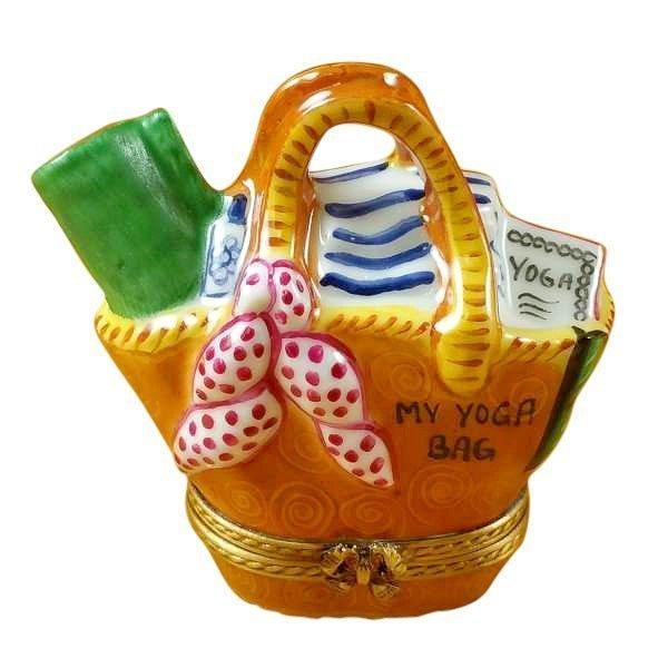 Yoga Bag Limoges Box for Yoga Enthusiasts Porcelain Limoges sports bag women fashion French Trinket Box