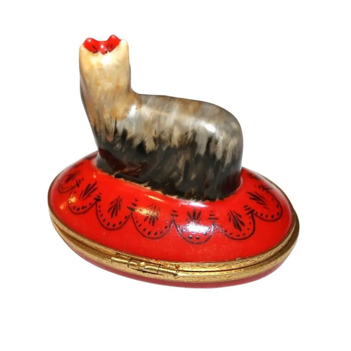 Yorkshire Terrier Box for Dog Lovers Porcelain Limoges dog dogs French Trinket Box