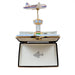 Airport w Flying Plane Limoges Box Figurine - Limoges Box Boutique