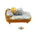 Baby in Blue Bed with Pacifier Limoges Box - Limoges Box Boutique