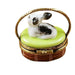 Basket with Mini Rabbit Limoges Box - Limoges Box Boutique