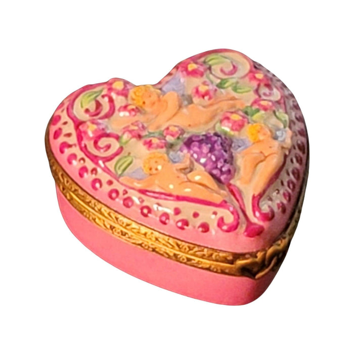 Be My Valentine Cherubs Limoges Trinket Box - Limoges Box Boutique