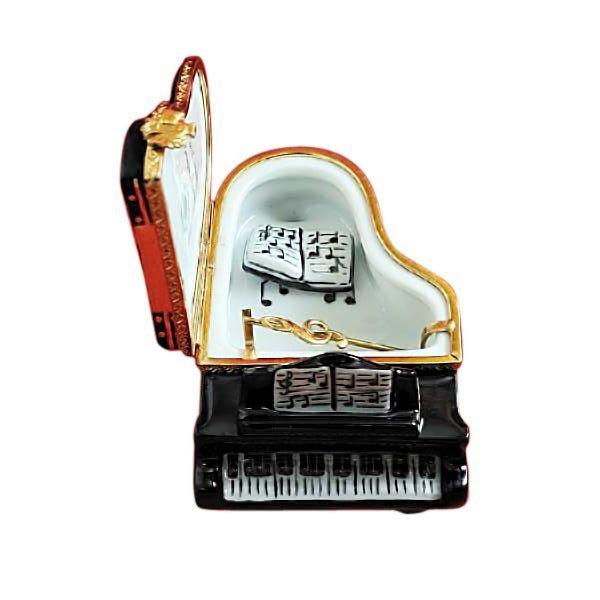 Black Grand Piano w Music Book Limoges Box - Limoges Box Boutique