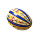Blue Striped Limoges Porcelain Egg Trinket Box - Limoges Box Boutique
