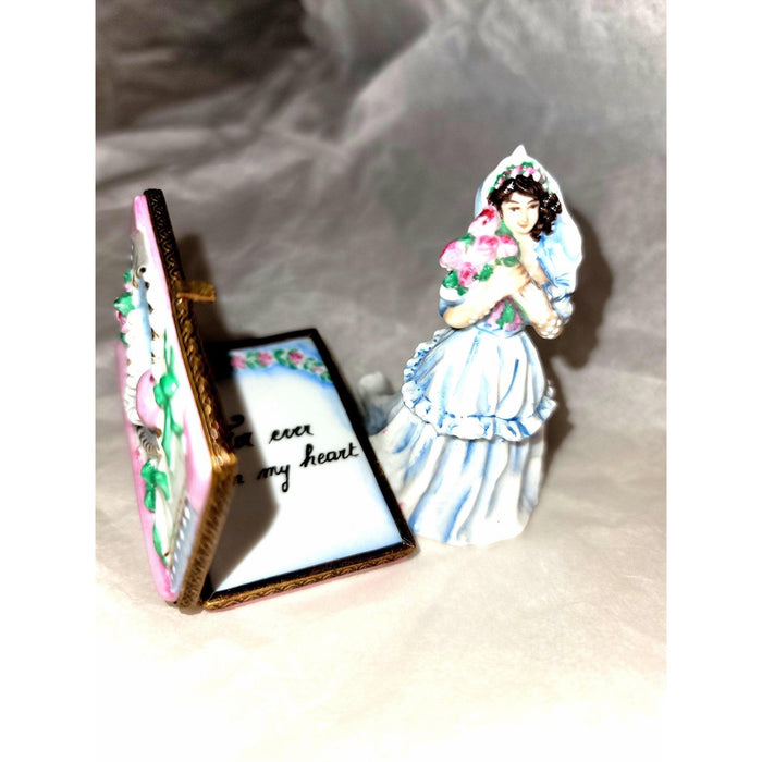Bride w Book Forever Wedding Anniversary No. 1 of 750 Limoges Box Figurine - Limoges Box Boutique