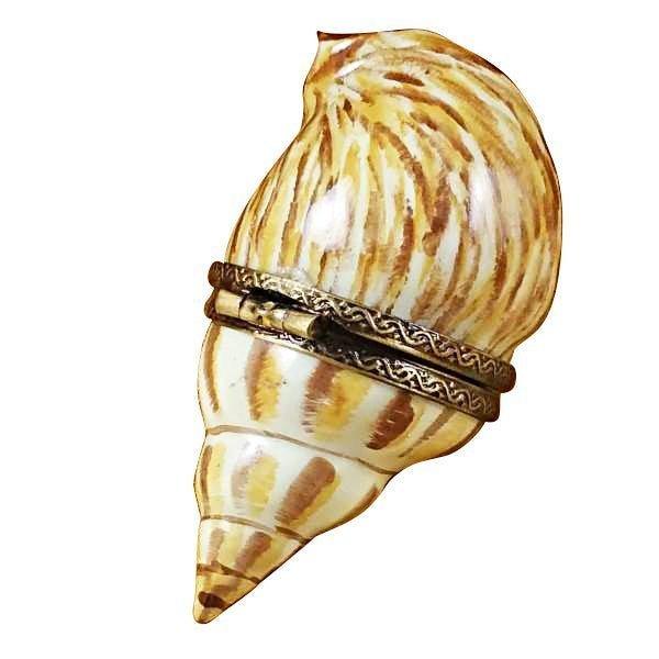 Brown Seashell Limoges Box - Limoges Box Boutique