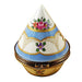 Burgundy Limoges Porcelain Egg with Flowers Trinket Box - Limoges Box Boutique