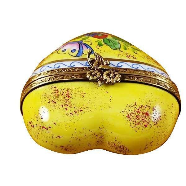 Butterfly Heart - Yellow Limoges Trinket Box - Limoges Box Boutique