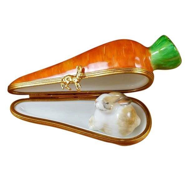 Carrot with Rabbit Limoges Box - Limoges Box Boutique