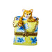 Cat in Shopping Bag Porcelain Limoges Trinket Box - Limoges Box Boutique