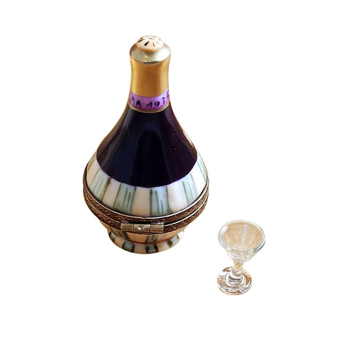 Chianti In Basket with Removable Wine Glass Limoges Box - Limoges Box Boutique
