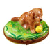 Chocolate Labrador Dog Lab Limoges Box - Limoges Box Boutique