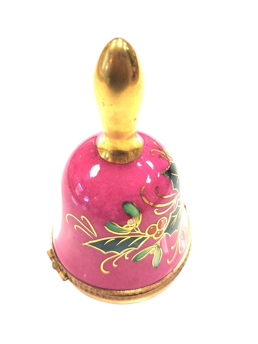 Christmas Bell w Holly Limoges Box Figurine - Limoges Box Boutique
