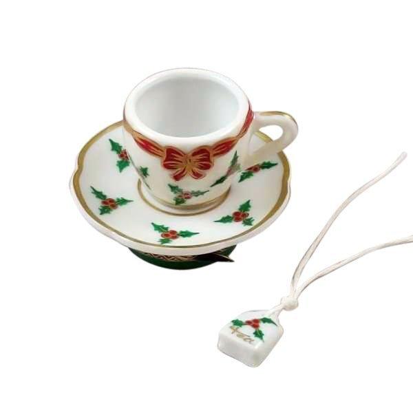 Christmas Teacup with Tea Limoges Box - Limoges Box Boutique