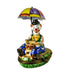 Clown w Umbrella Porcelain Limoges Trinket Box - Limoges Box Boutique