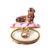 Dachshund with Removable Brass Dog Collar Limoges Box - Limoges Box Boutique