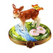 Deer with Butterfly and Flowers Limoges Box - Limoges Box Boutique