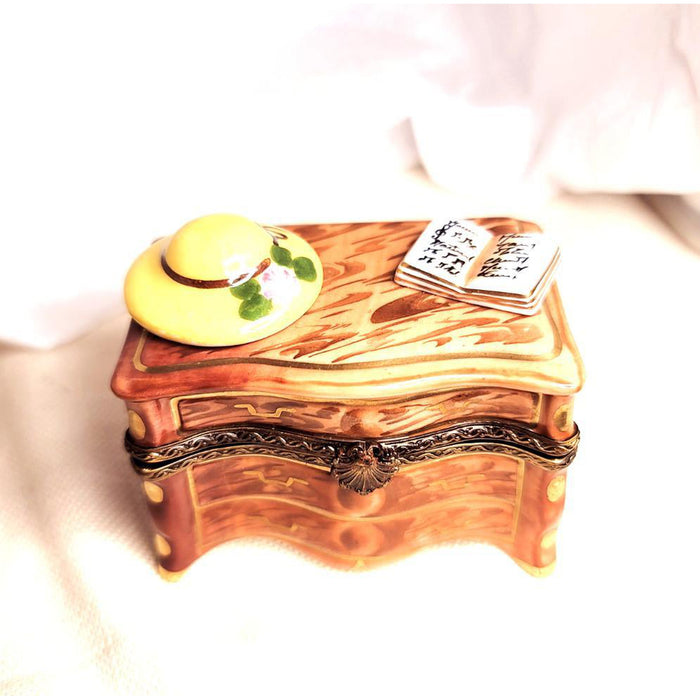 Dresser w Hat and Book No. 1 of 750 Limoges Box Figurine - Limoges Box Boutique