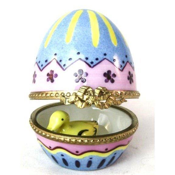 Duck in Easter EGG- Porcelain Limoges Trinket Box - Limoges Box Boutique
