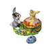 Easter Bunnies with Limoges Porcelain Eggs Trinket Box - Limoges Box Boutique