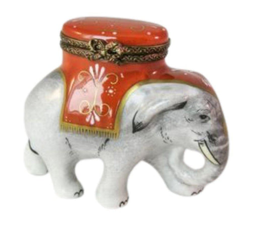 Emperial Elephant Porcelain Limoges Trinket Box - Limoges Box Boutique