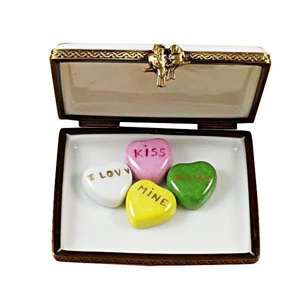 Envelope with Conversation Hearts Limoges Trinket Box - Limoges Box Boutique