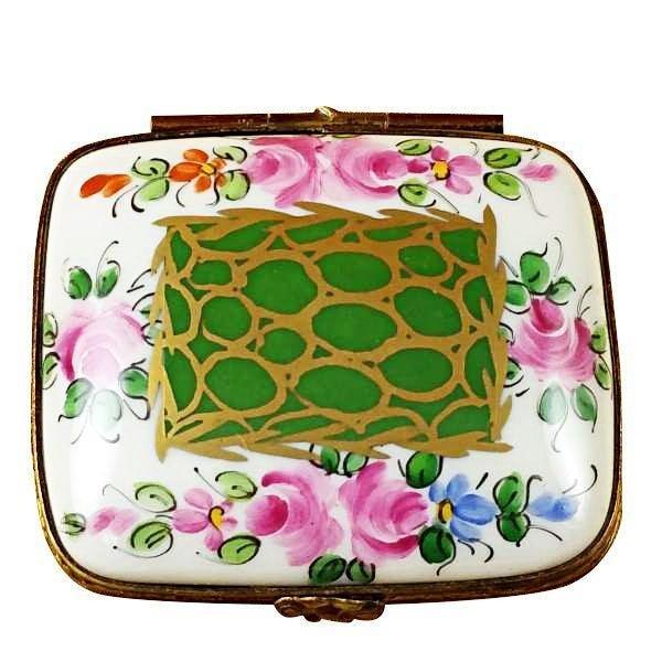 Flat Gold Flowery Limoges Box - Limoges Box Boutique