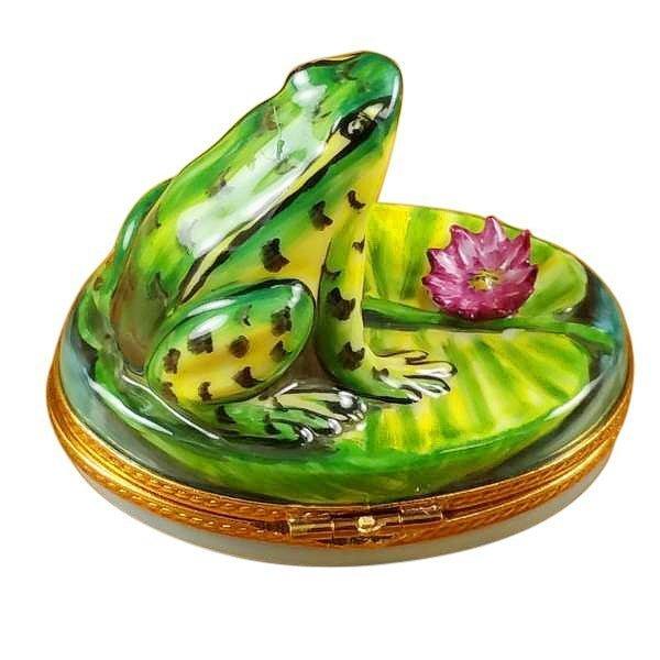 Frog on Lily Pad Limoges Box - Limoges Box Boutique
