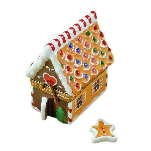 Gingerbread House w Gingerman Limoges Box - Limoges Box Boutique