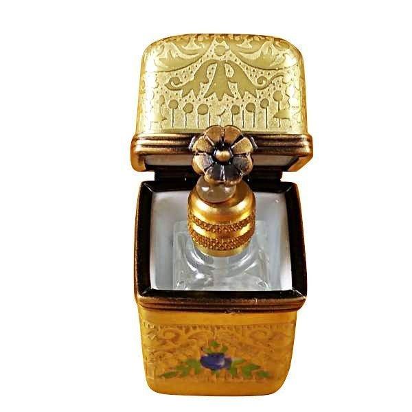 Gold Tall with One Bottle Porcelain Limoges Trinket Box - Limoges Box Boutique