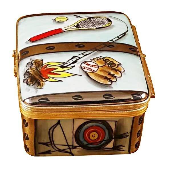 Happy Camper Camping Trunk Limoges Box - Limoges Box Boutique