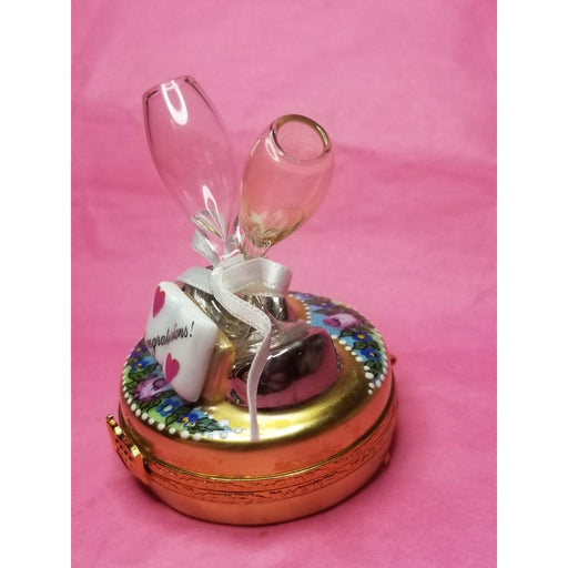 Happy Holidays Champagne Glasses Limoges Box - Limoges Box Boutique