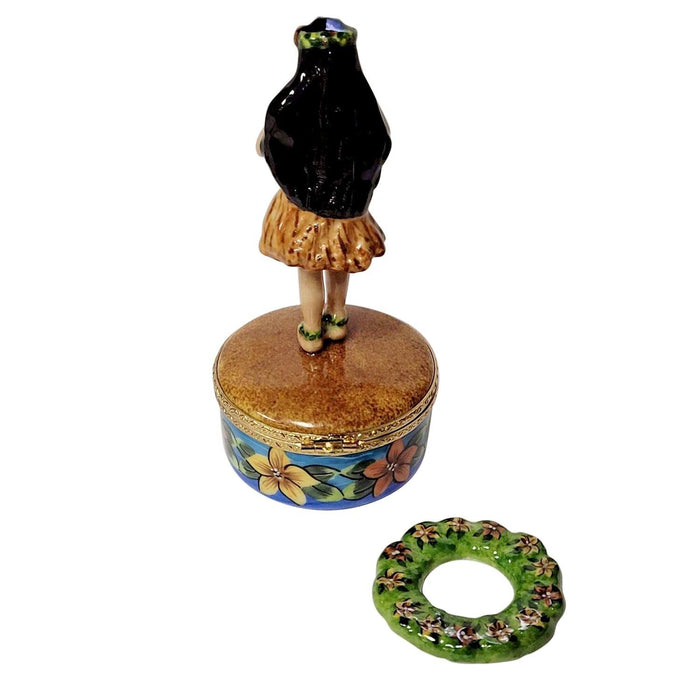 Hawaiian Hula Dancer with Removable Lei Limoges Box - Limoges Box Boutique