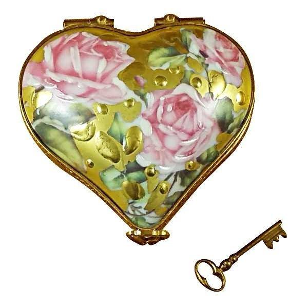 Heart - Key to My Heart Limoges Trinket Box - Limoges Box Boutique