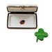 Irish Good Luck with Removable Four Leaf Clover Limoges Box - Limoges Box Boutique