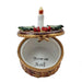 Joyeux Noel Christmas Candle w Holly Limoges Box - Limoges Box Boutique