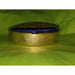 Lopsided Cobalt Blue round brass box (SITTING LOPSIDED - look close at picture) Gold Lovers Limoges Box Figurine - Limoges Box Boutique