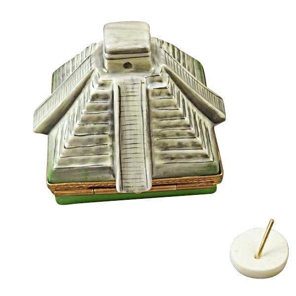Mayan Pyramid with Removable Sundial Limoges Box - Limoges Box Boutique