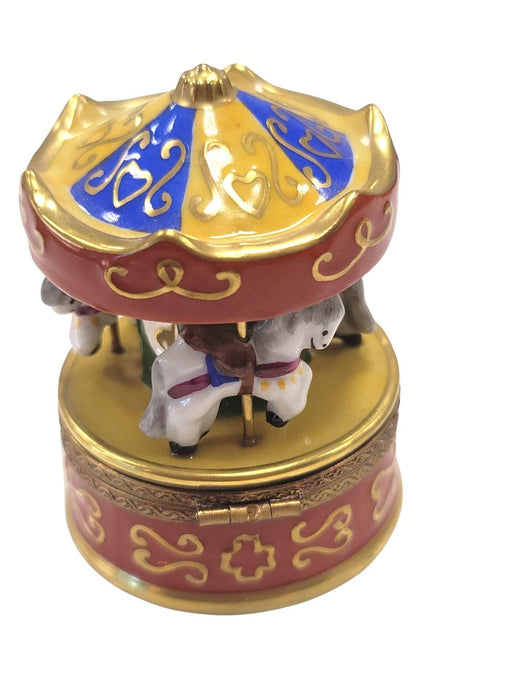 Merry Go Round Horse Carnival Limoges Box Figurine - Limoges Box Boutique