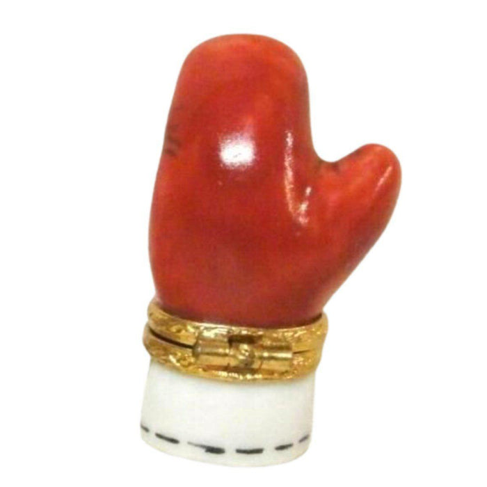 Mini Santa Glove Mitten Christmas - Merry Limoges Box Figurine - Limoges Box Boutique