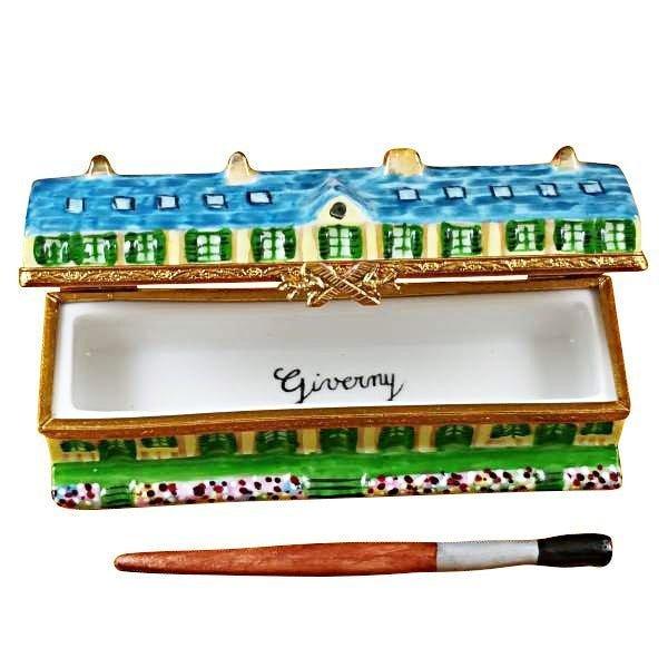 Monet's Residence at Giverny with Removable Paint Brush Limoges Box - Limoges Box Boutique