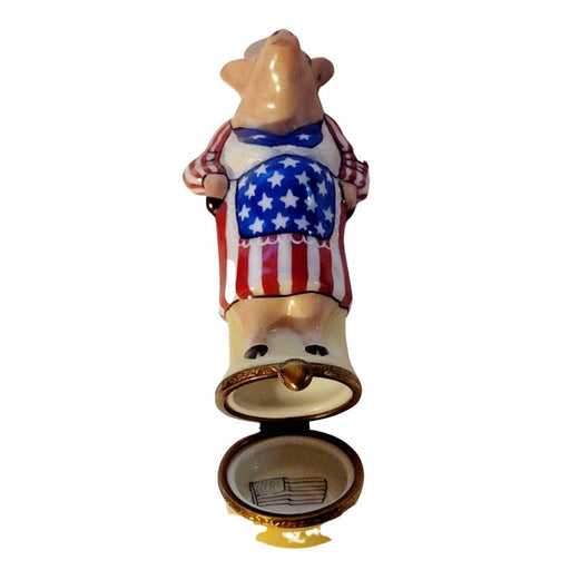 Ms Mama Pig America United States Patriotic Limoges Box Figurine - Limoges Box Boutique