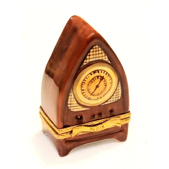Old Wooden RADIO Limoges Box Figurine - Limoges Box Boutique