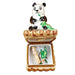 Panda with Removable Bamboo & Green Leaf Branch Limoges Box - Limoges Box Boutique
