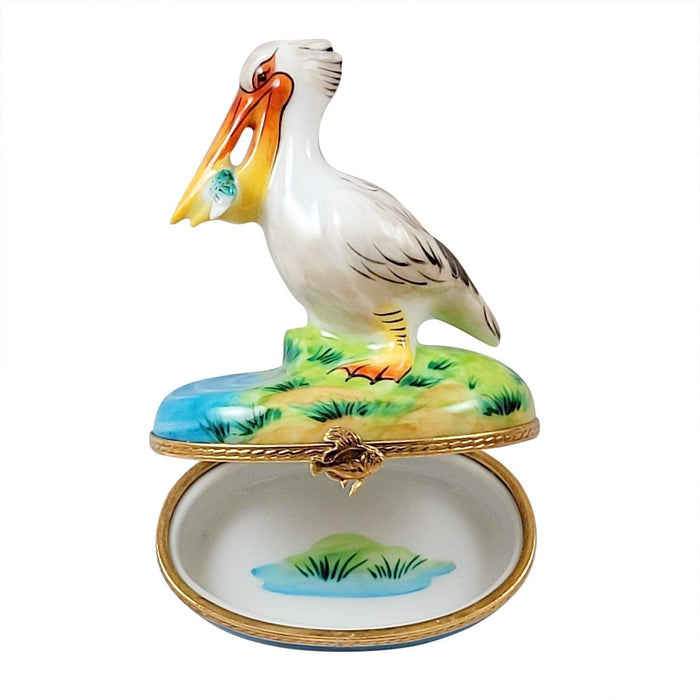 Pelican with Removable Fish Limoges Box - Limoges Box Boutique