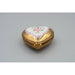PENDANT - Gold Flower Heart Limoges Trinket Box - Limoges Box Boutique