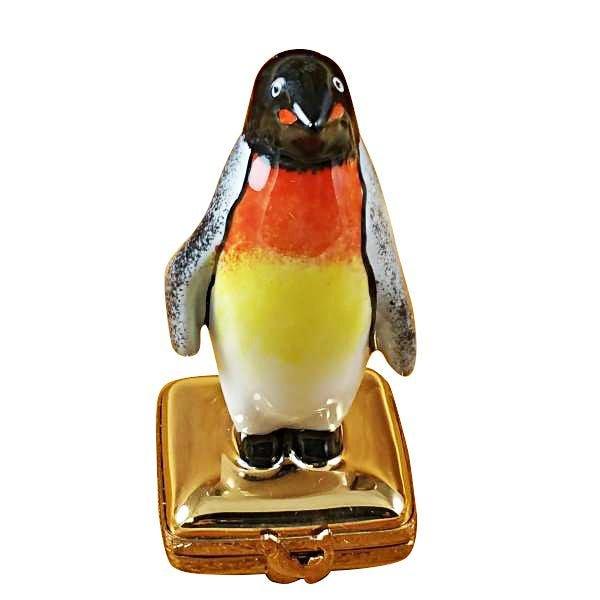 Penguin on Gold Box Limoges Box - Limoges Box Boutique